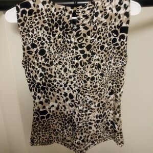 Calvin Klein  Animal Print Blouse Small